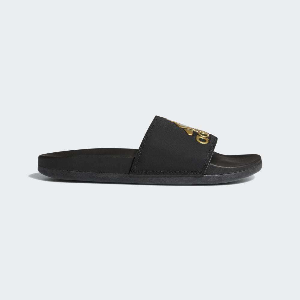Papuci Adidas Adilette Comfort Dama Romania - Negrii/Aurii Metal B41742